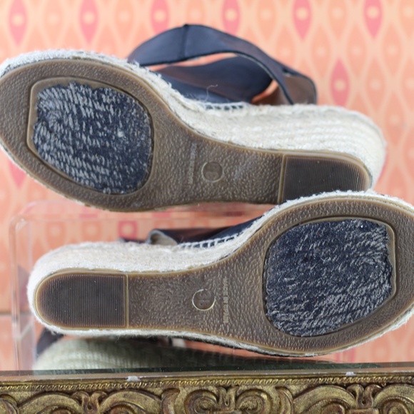 Carmen Saiz Black Leather Peep-toe Espadrilles - Picture 11 of 14